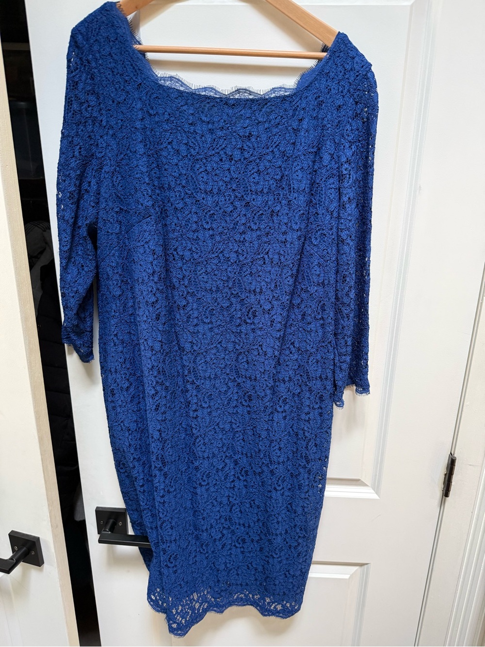 Adrianna Papell Royal Blue Lace Dress